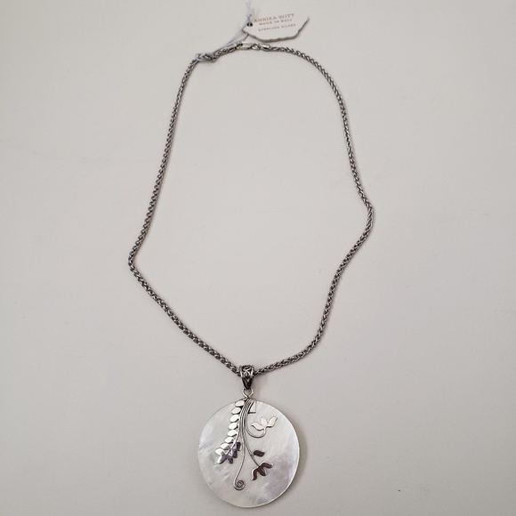 Annika Witt Sterling Silver Mother of Pearl Pendant Necklace